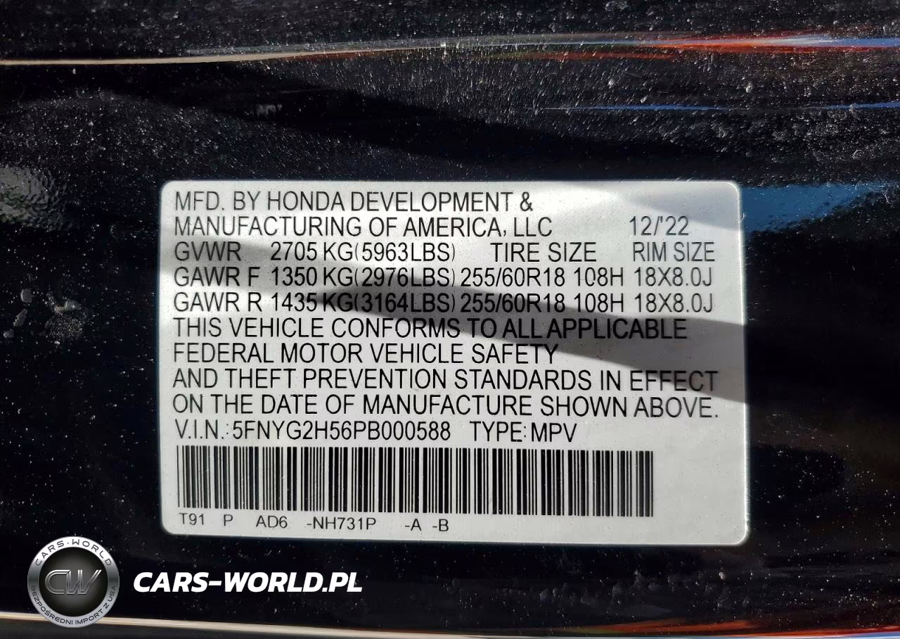 2023 Honda Pilot Exl VIN:5FNYG2H56PB000588 - 13