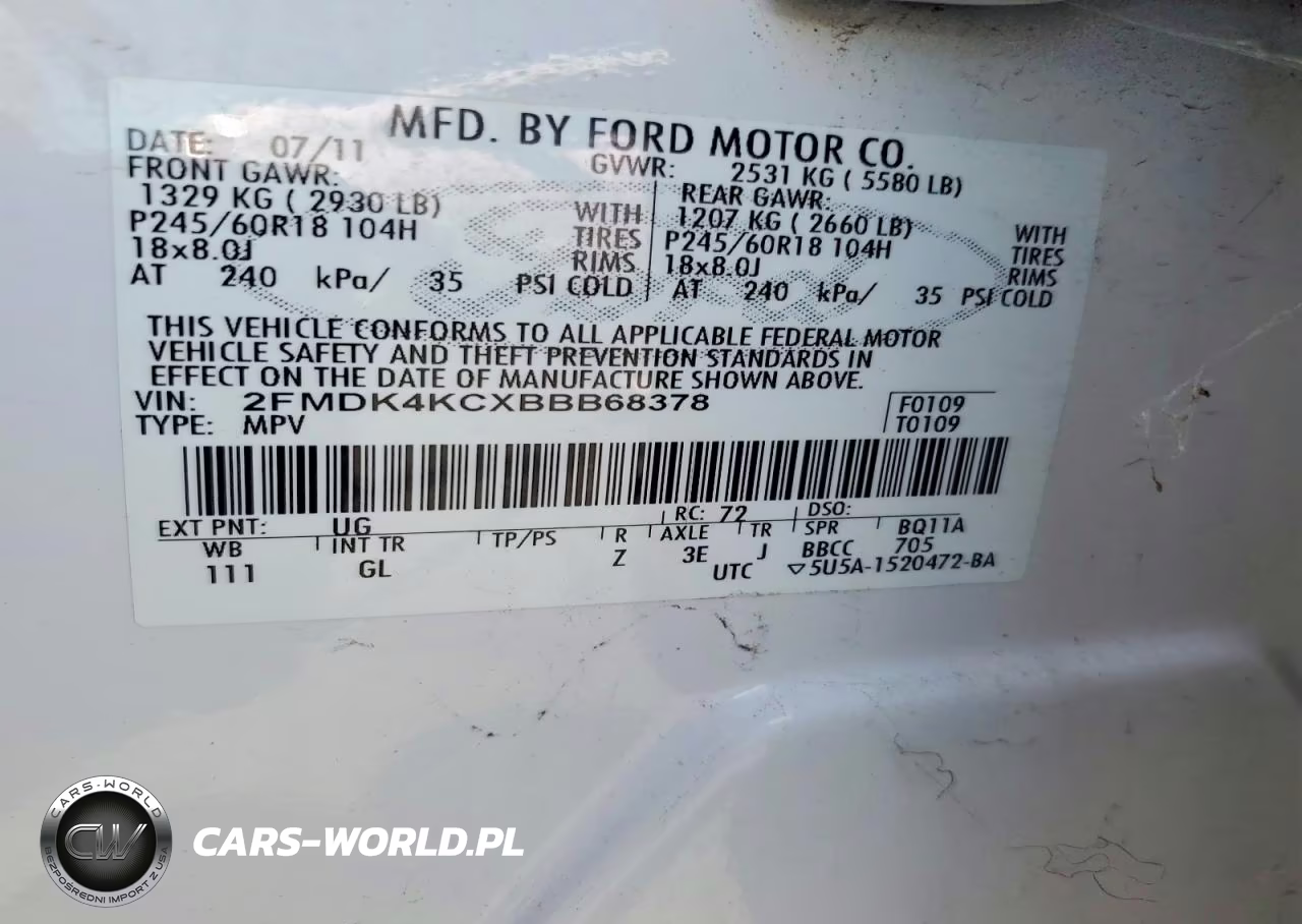 2011 Ford Edge Limited VIN:2FMDK4KCXBBB68378 - 13