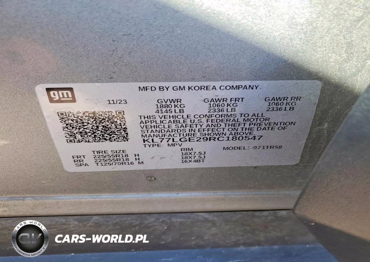 2024 Chevrolet Trax 1Rs VIN:KL77LGE29RC180547 - 13