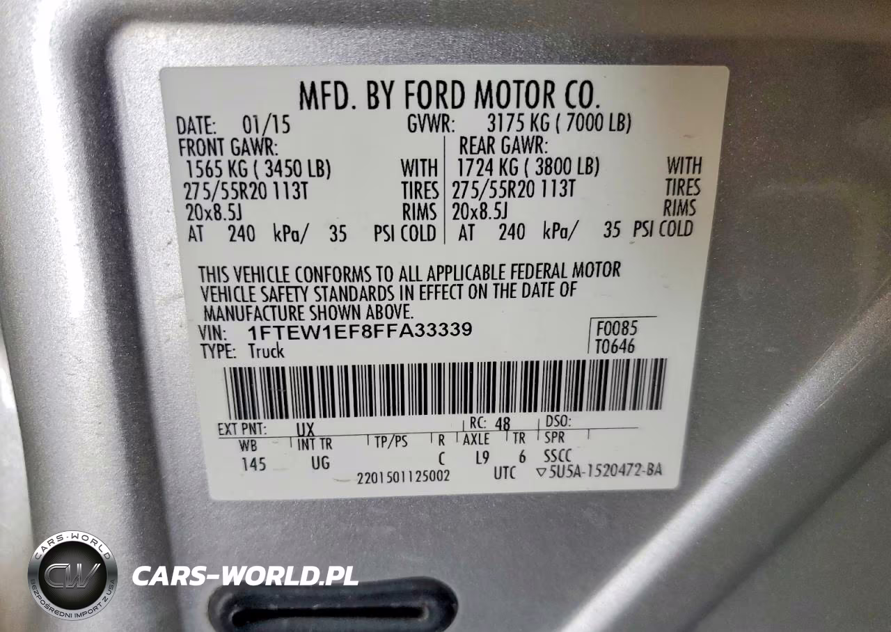 2015 Ford F-150 VIN:1FTEW1EF8FFA33339 - 12