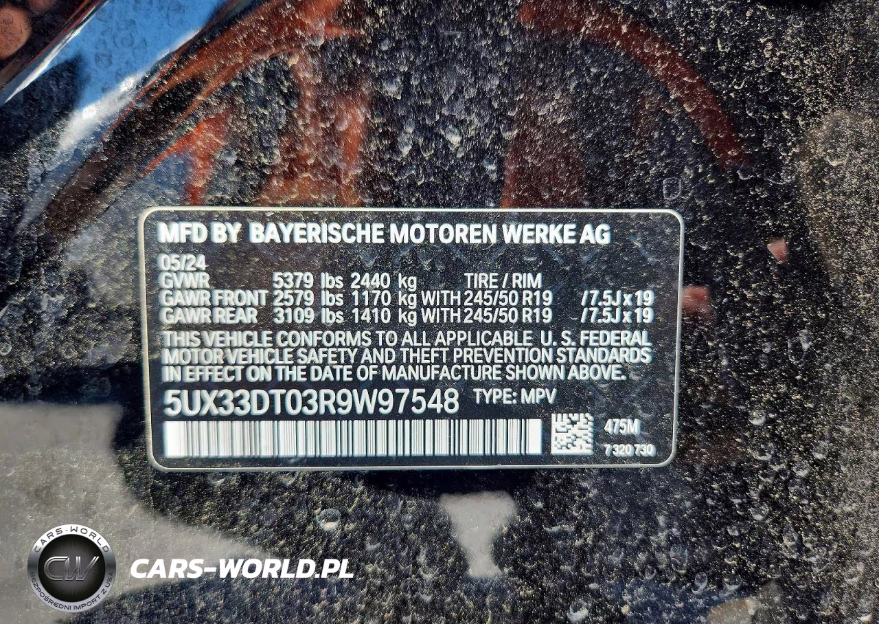2024 BMW X4 xDrive30I VIN:5UX33DT03R9W97548 - 14