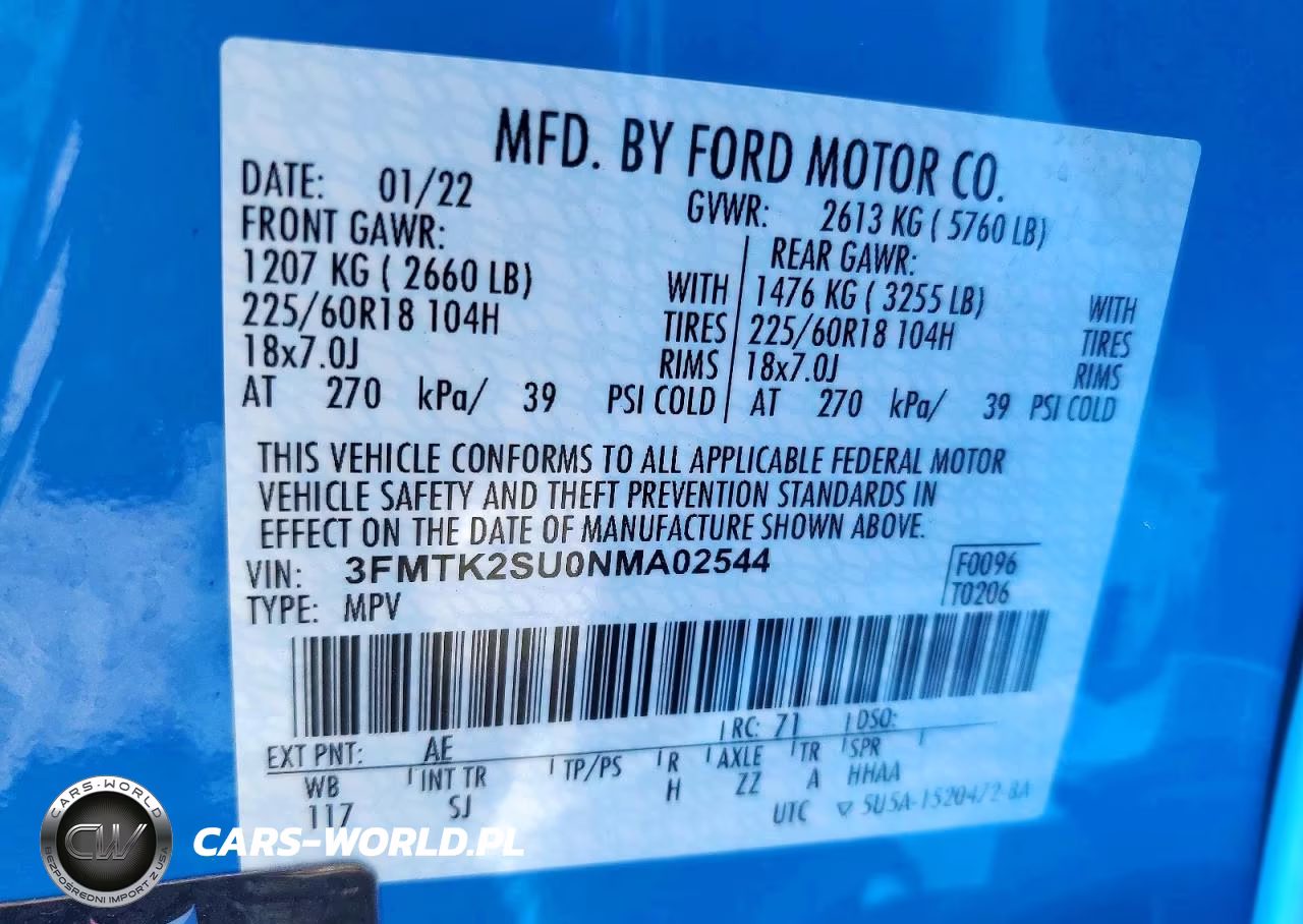 2022 Ford Mustang Mach-E California Route 1 VIN:3FMTK2SU0NMA02544 - 13