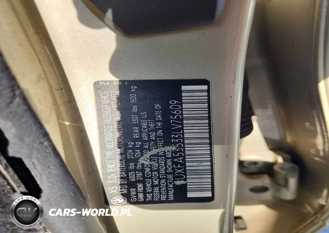 2003 BMW X5 3.0I VIN:5UXFA53533LV75609 - 13