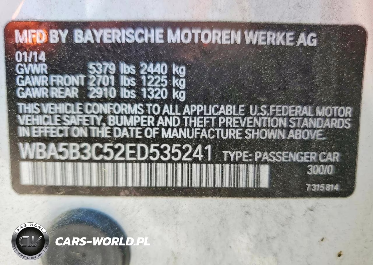 2014 BMW 535 Xi VIN:WBA5B3C52ED535241 - 12