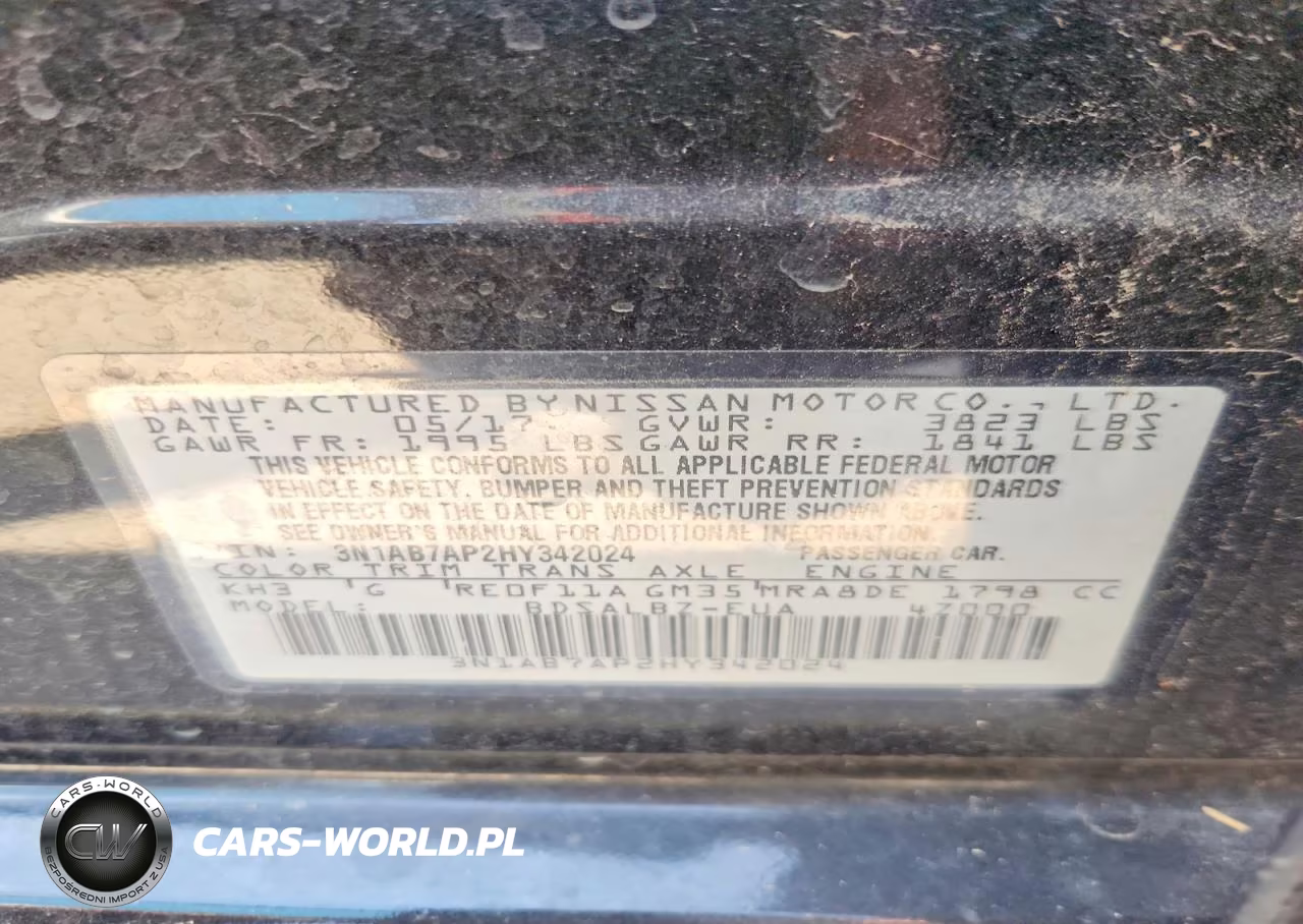 2017 Nissan Sentra S VIN:3N1AB7AP2HY342024 - 12