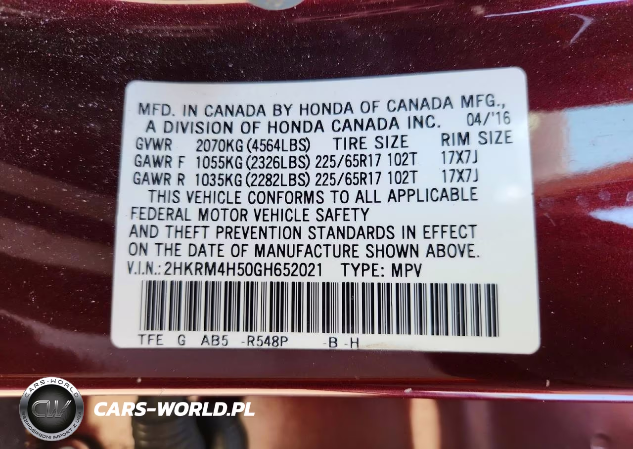 2016 Honda Cr-V Ex VIN:2HKRM4H50GH652021 - 13