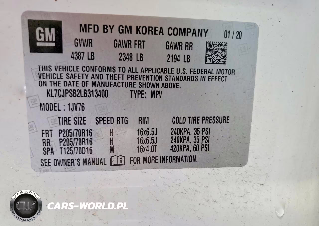 2020 Chevrolet Trax 1Lt VIN:KL7CJPSB2LB313400 - 13