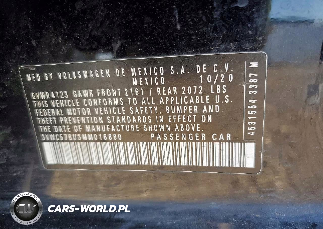 2021 Volkswagen Jetta S VIN:3VWC57BU3MM016880 - 12