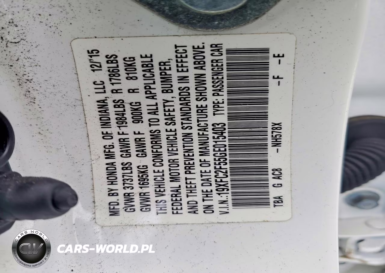 2016 Honda Civic Lx VIN:19XFC2F55GE015403 - 12