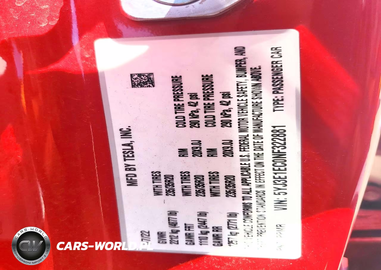 2022 Tesla Model 3 VIN:5YJ3E1EC0NF322881 - 13