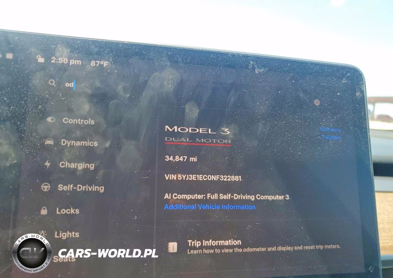 2022 Tesla Model 3 VIN:5YJ3E1EC0NF322881 - 9