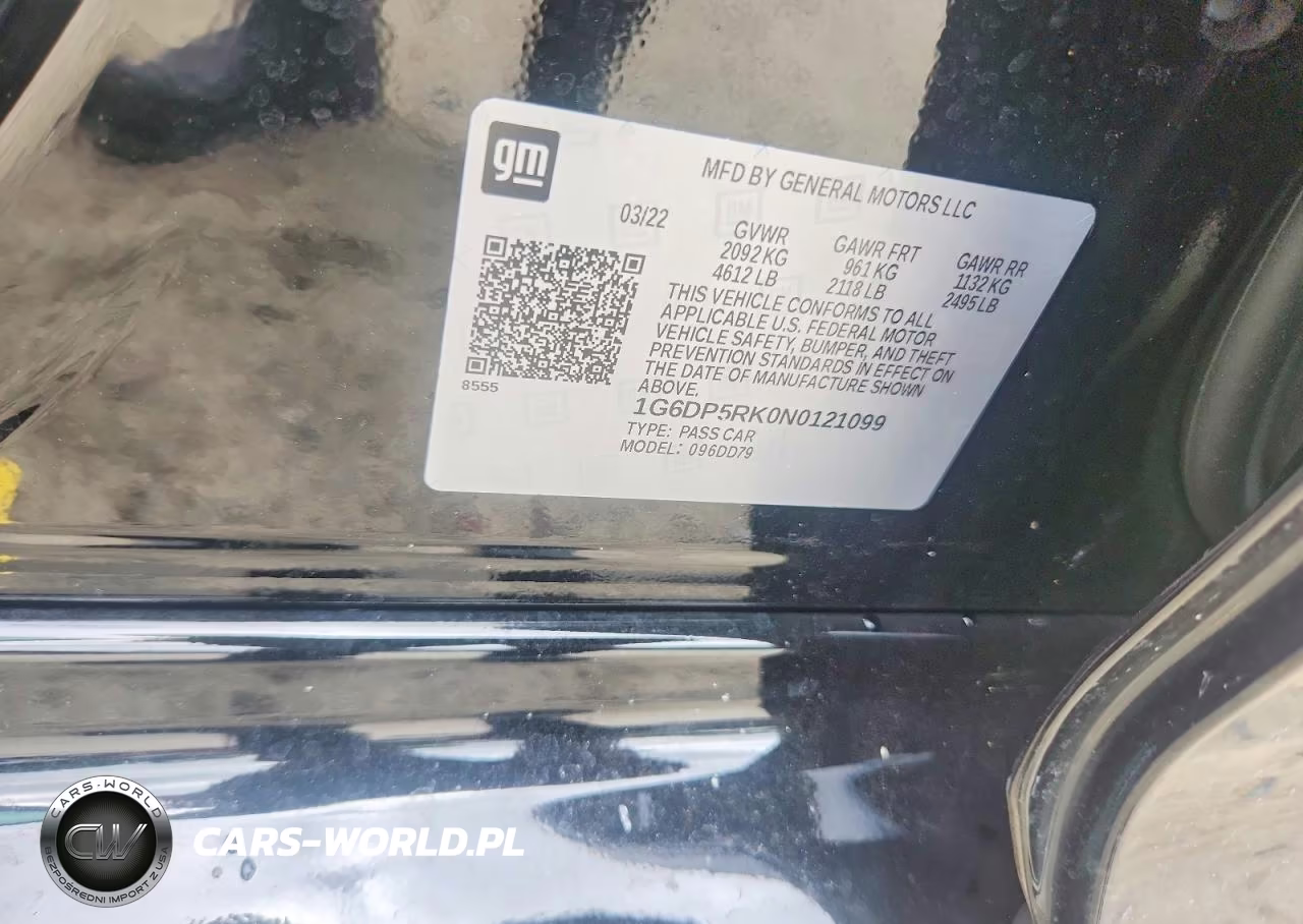 2022 Cadillac Ct5 Sport VIN:1G6DP5RK0N0121099 - 12