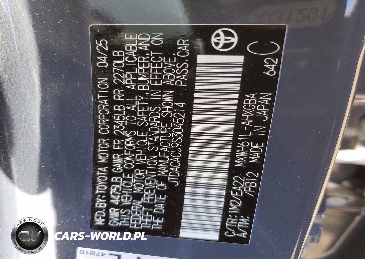 2025 Toyota Prius Plug-In Hybrid Xse VIN:JTDACACU9S3045214 - 12