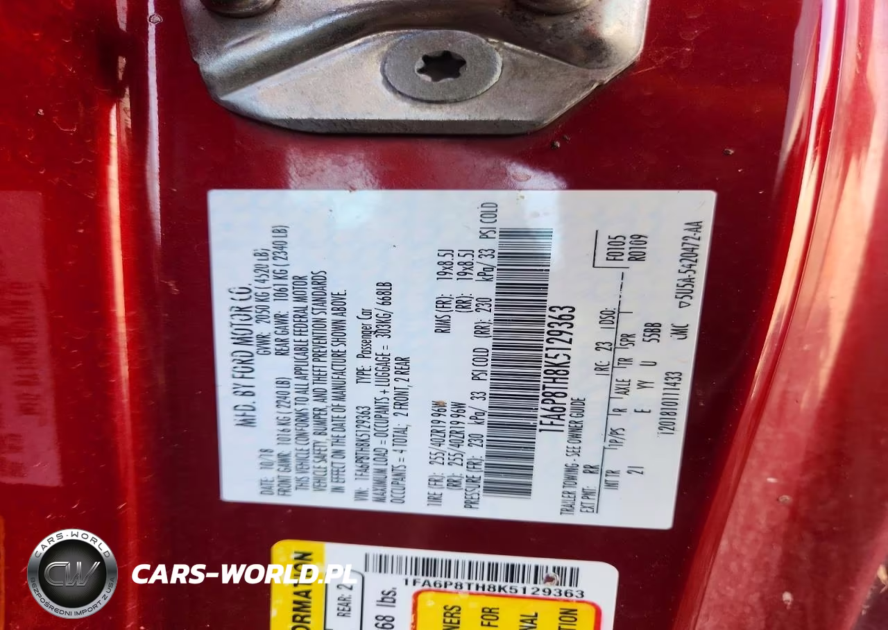 2019 Ford Mustang VIN:1FA6P8TH8K5129363 - 13