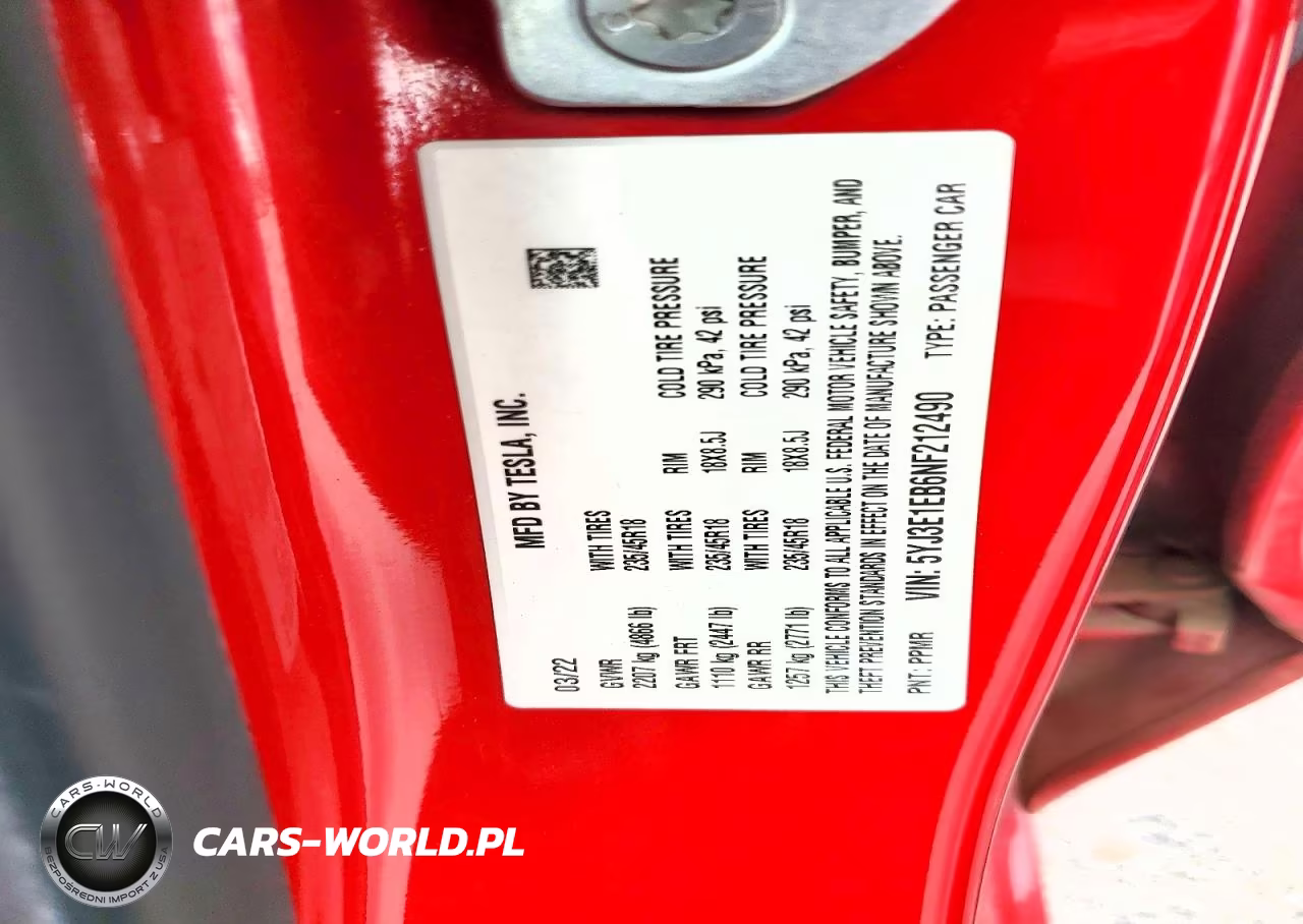 2022 Tesla Model 3 VIN:5YJ3E1EB6NF212490 - 12