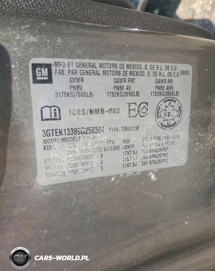 2009 GMC Sierra K1500 VIN:3GTEK13389G258304 - 12