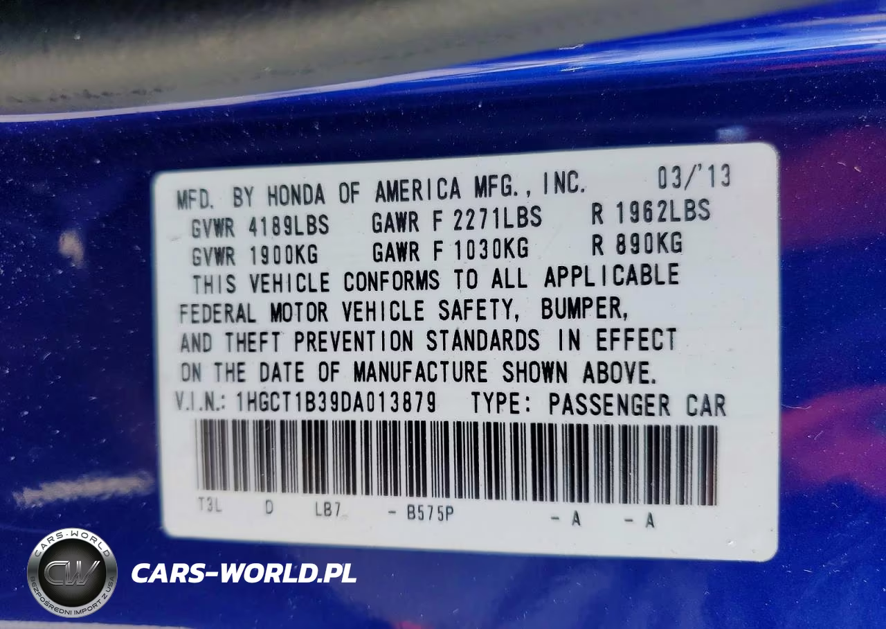 2013 Honda Accord Lx-S VIN:1HGCT1B39DA013879 - 12