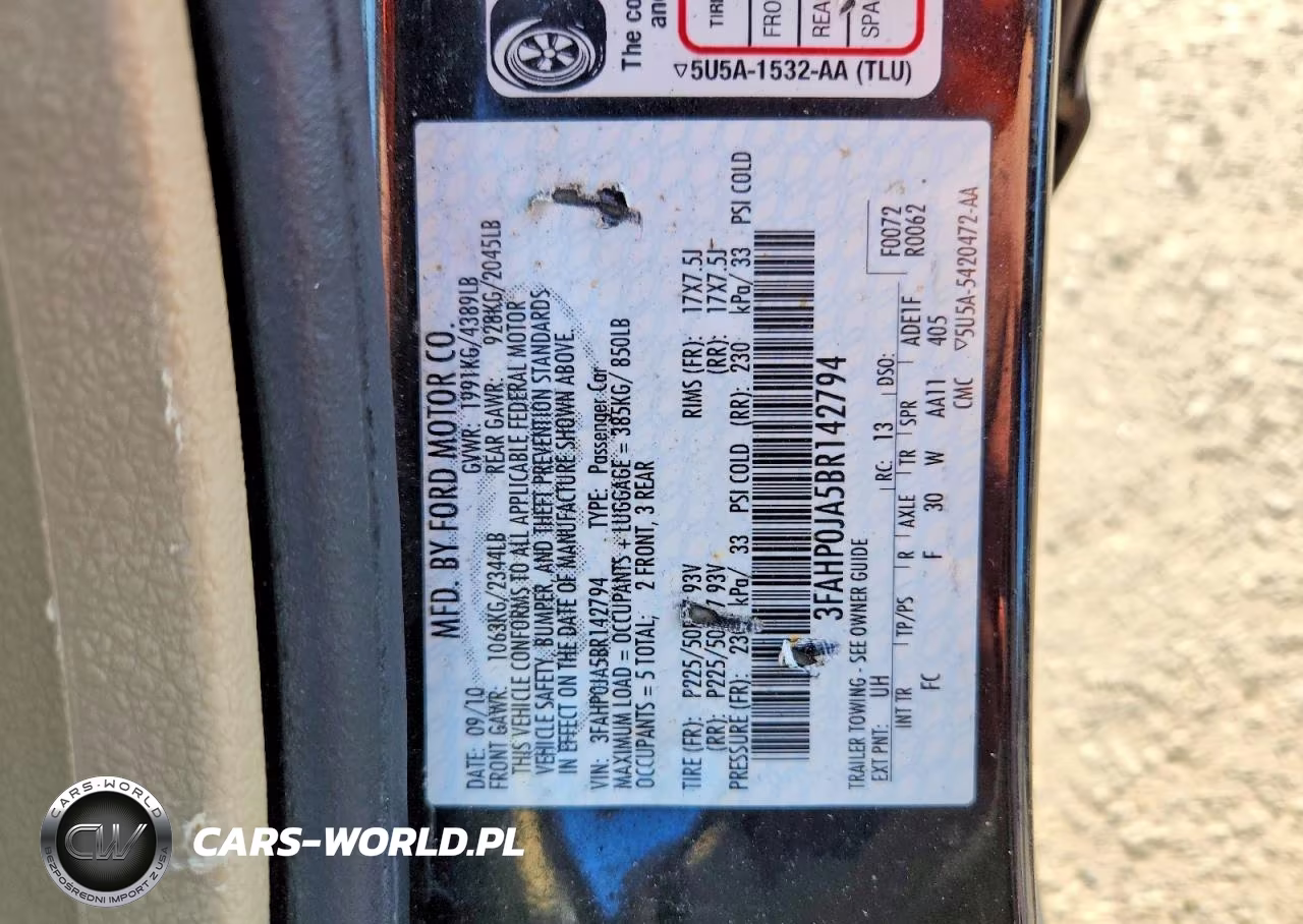 2011 Ford Fusion Sel VIN:3FAHP0JA5BR142794 - 12