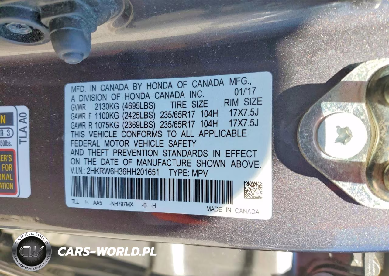 2017 Honda Cr-V Lx VIN:2HKRW6H36HH201651 - 13