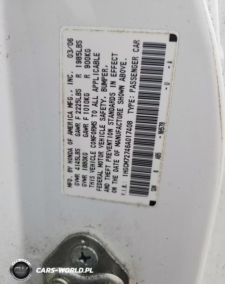 2006 Honda Accord Ex VIN:1HGCM72746A017408 - 12