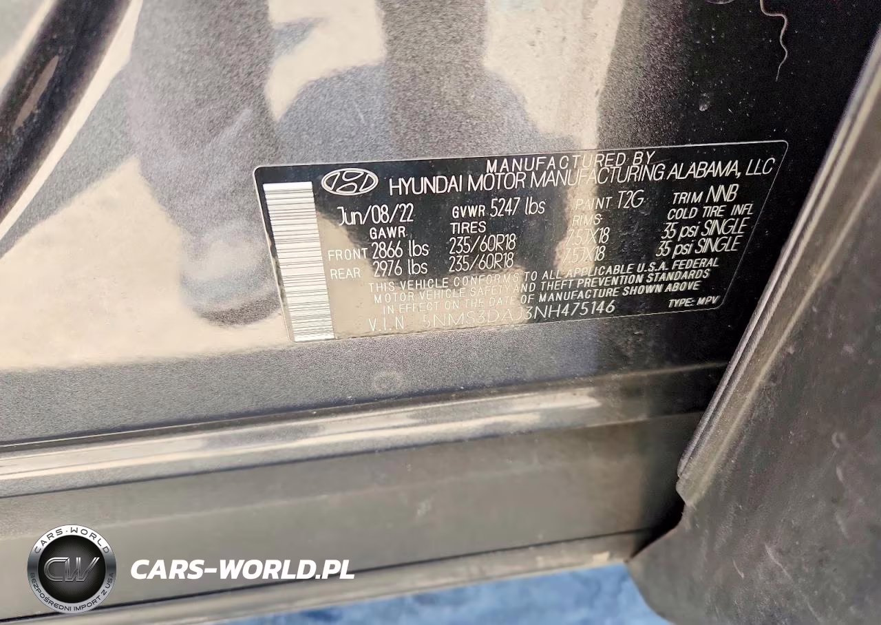 2022 Hyundai Santa Fe Sel VIN:5NMS3DAJ3NH475146 - 13