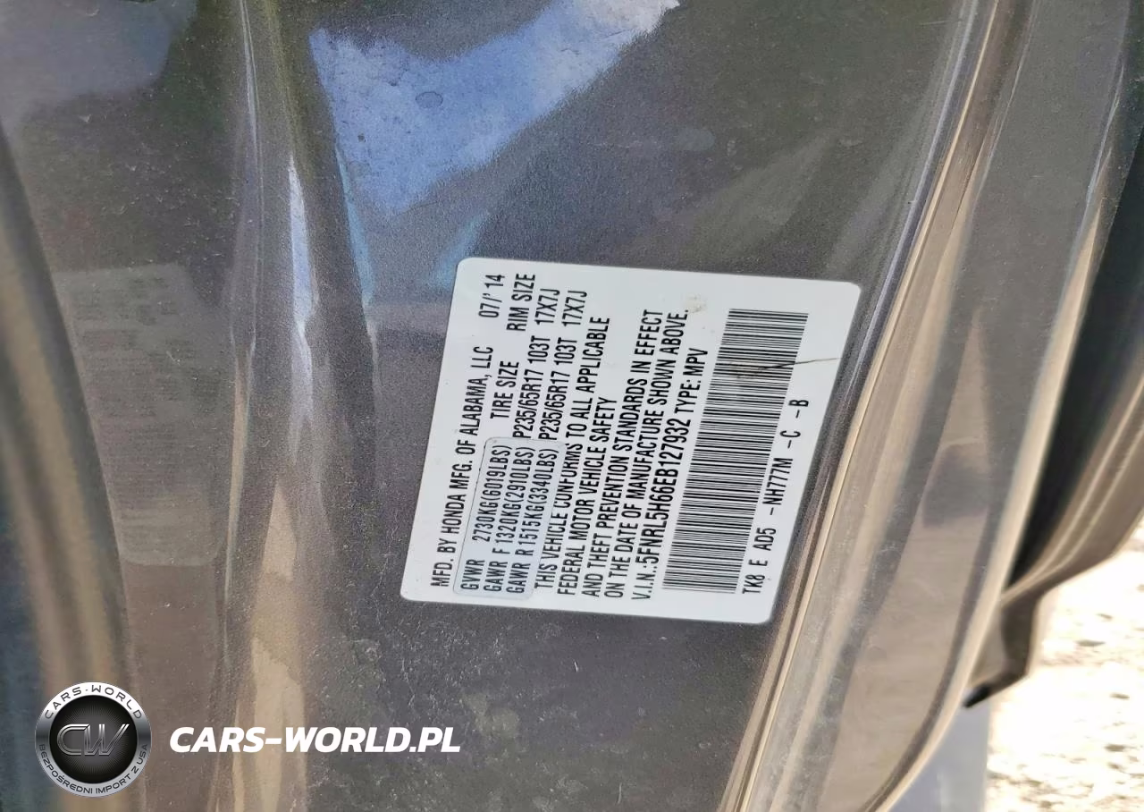 2014 Honda Odyssey Exl VIN:5FNRL5H66EB127932 - 12