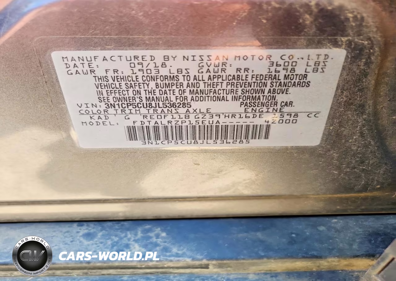 2018 Nissan Kicks S VIN:3N1CP5CU8JL536285 - 13