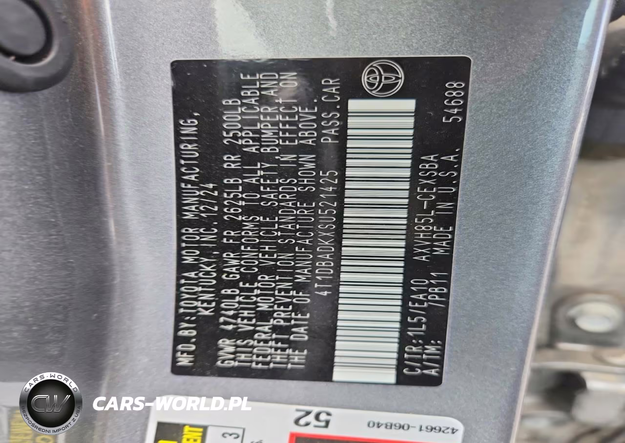 2025 Toyota Camry Se VIN:4T1DBADKXSU521425 - 12