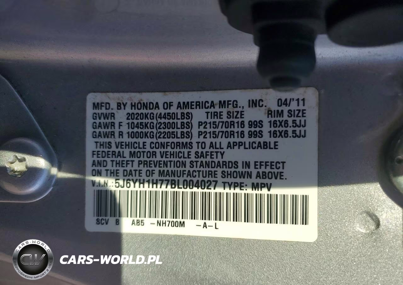 2011 Honda Element Ex VIN:5J6YH1H77BL004027 - 13