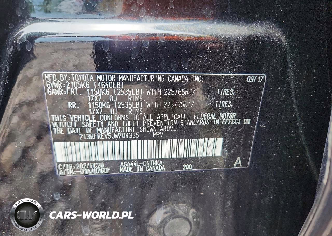 2018 Toyota Rav4 Xle VIN:2T3RFREV5JW704335 - 13