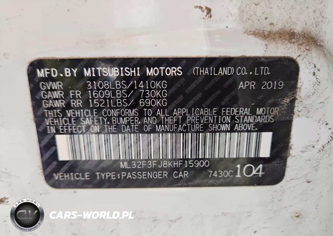 2019 Mitsubishi Mirage G4 Es VIN:ML32F3FJ8KHF15900 - 12
