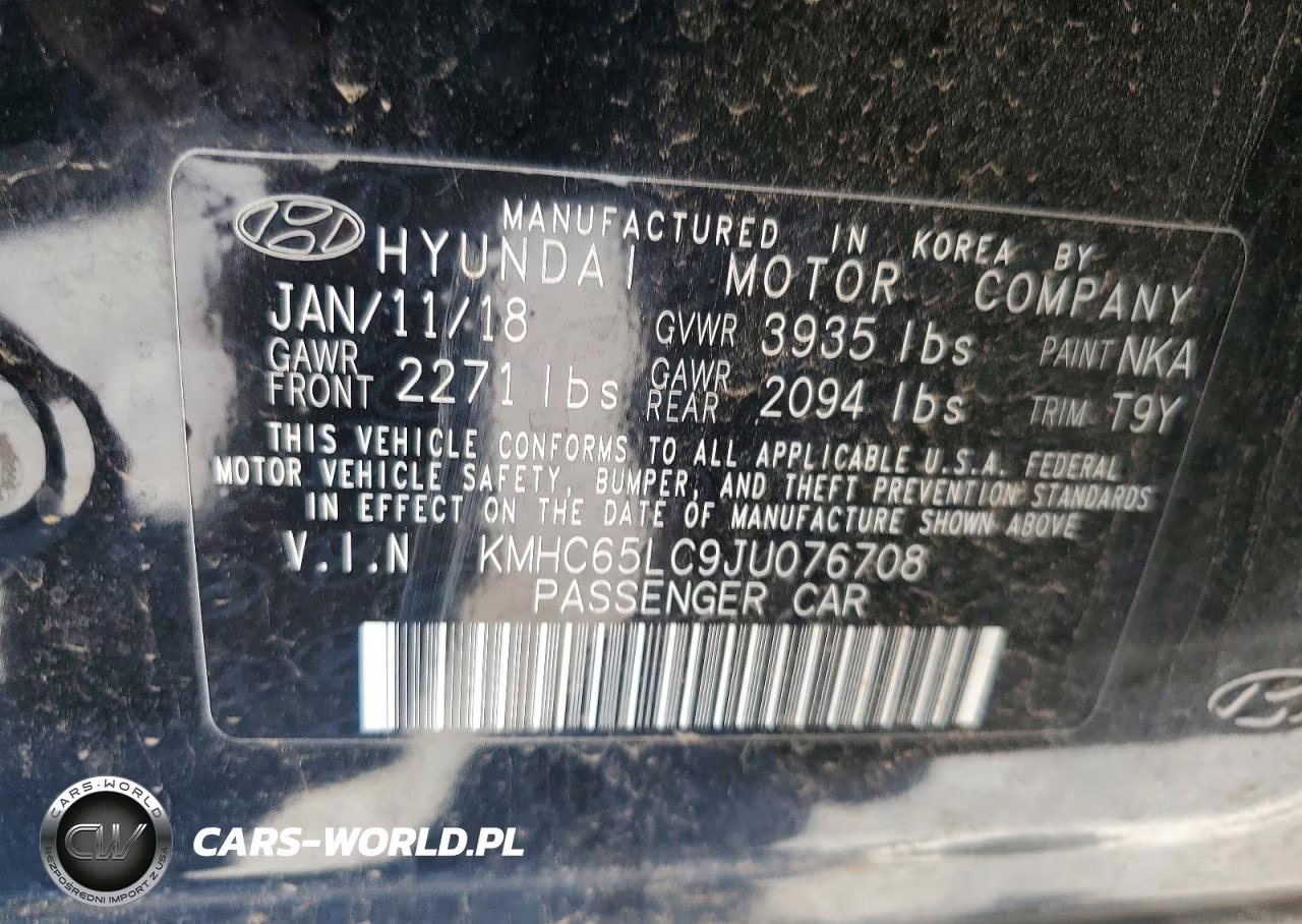 2018 Hyundai Ioniq Blue VIN:KMHC65LC9JU076708 - 12