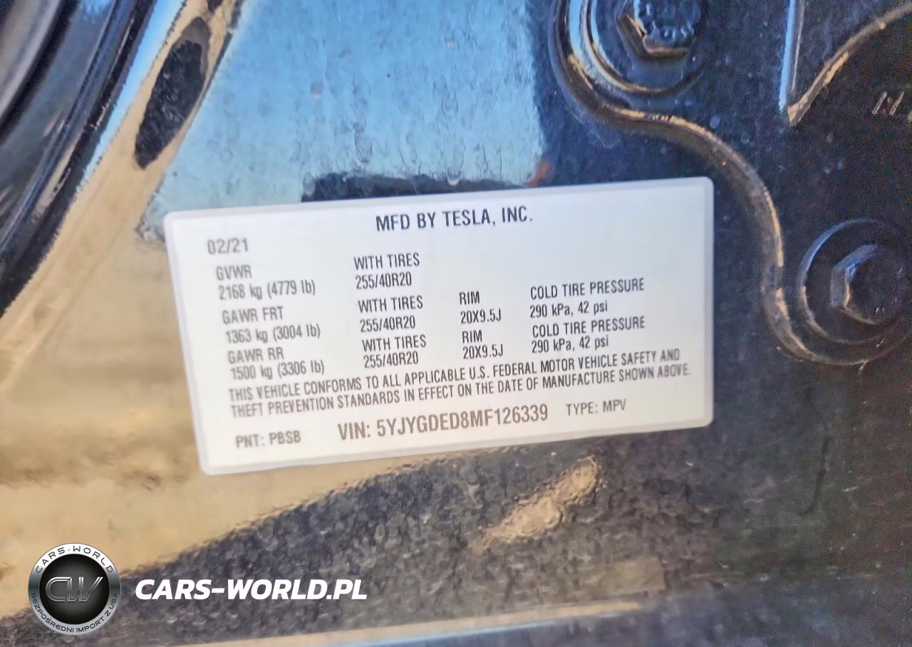2021 Tesla Model Y VIN:5YJYGDED8MF126339 - 12
