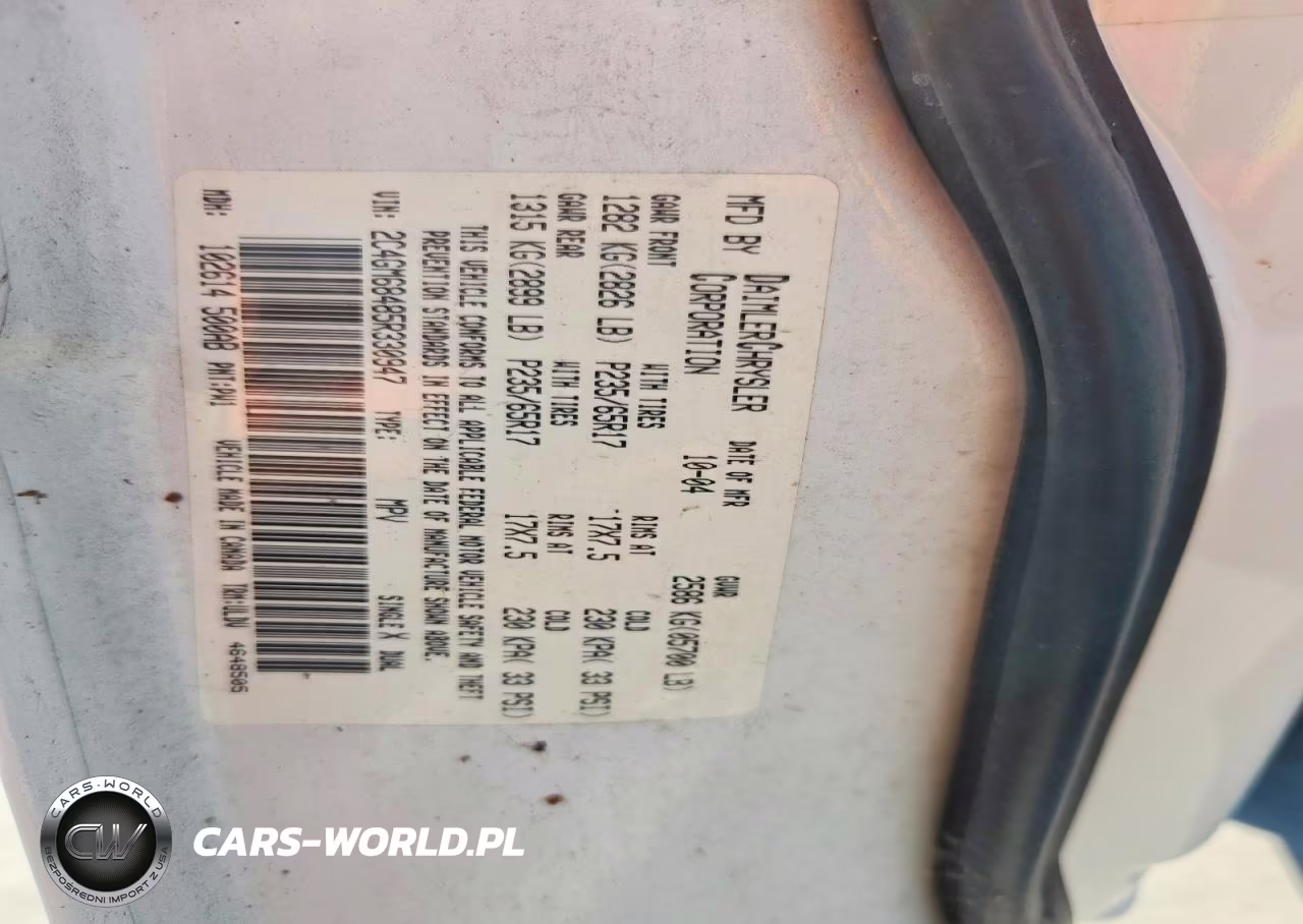 2005 Chrysler Pacifica Touring VIN:2C4GM68485R330947 - 13