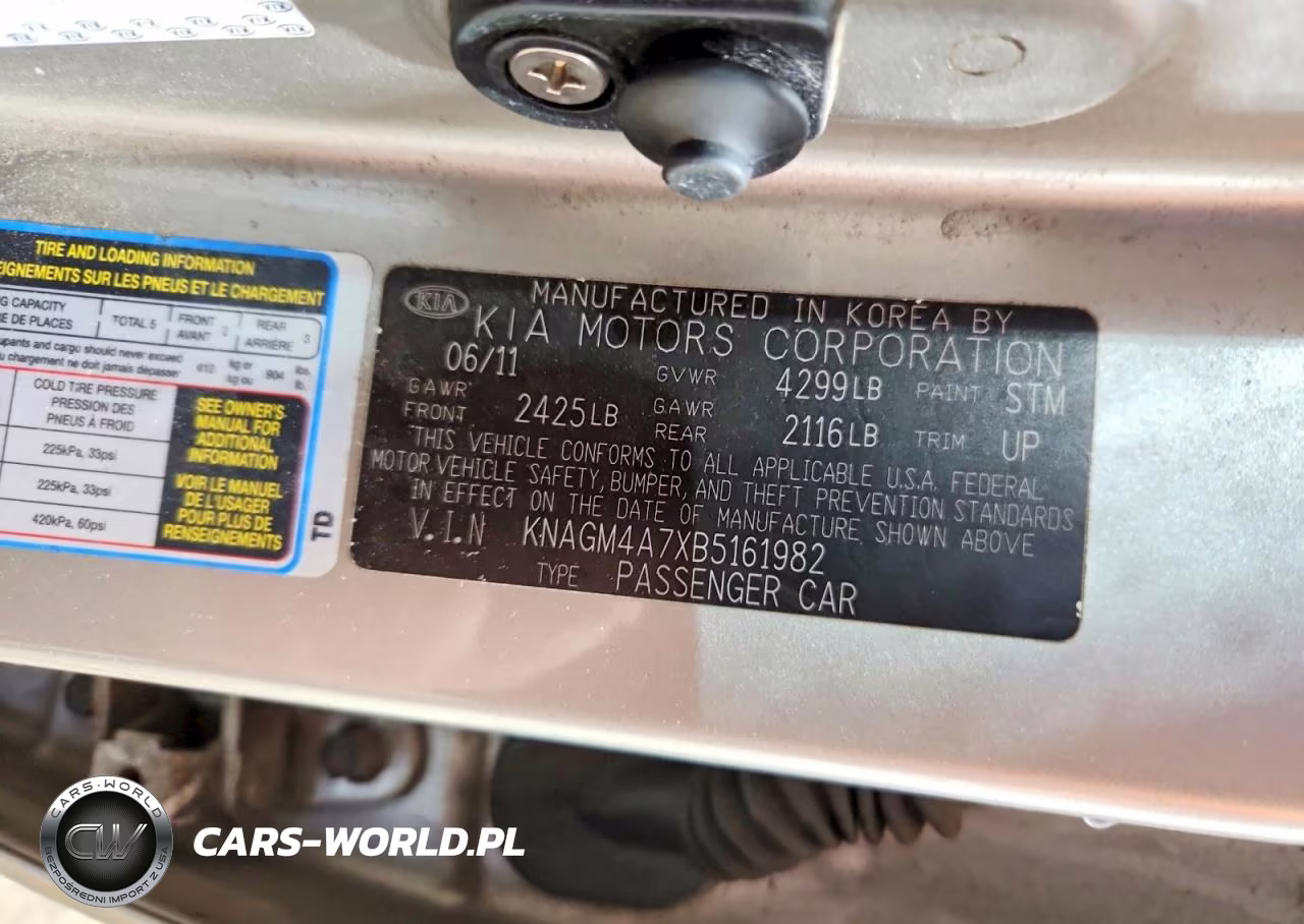 2011 Kia Optima Lx VIN:KNAGM4A7XB5161982 - 12