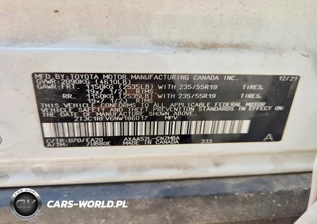 2022 Toyota Rav4 Xle Premium VIN:2T3C1RFV6NW186017 - 13