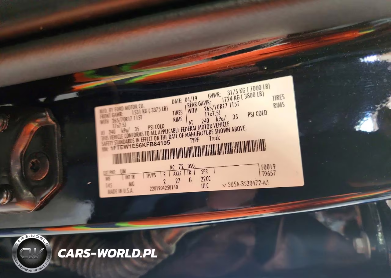 2019 Ford F150 Supercrew VIN:1FTEW1E56KFB84195 - 12