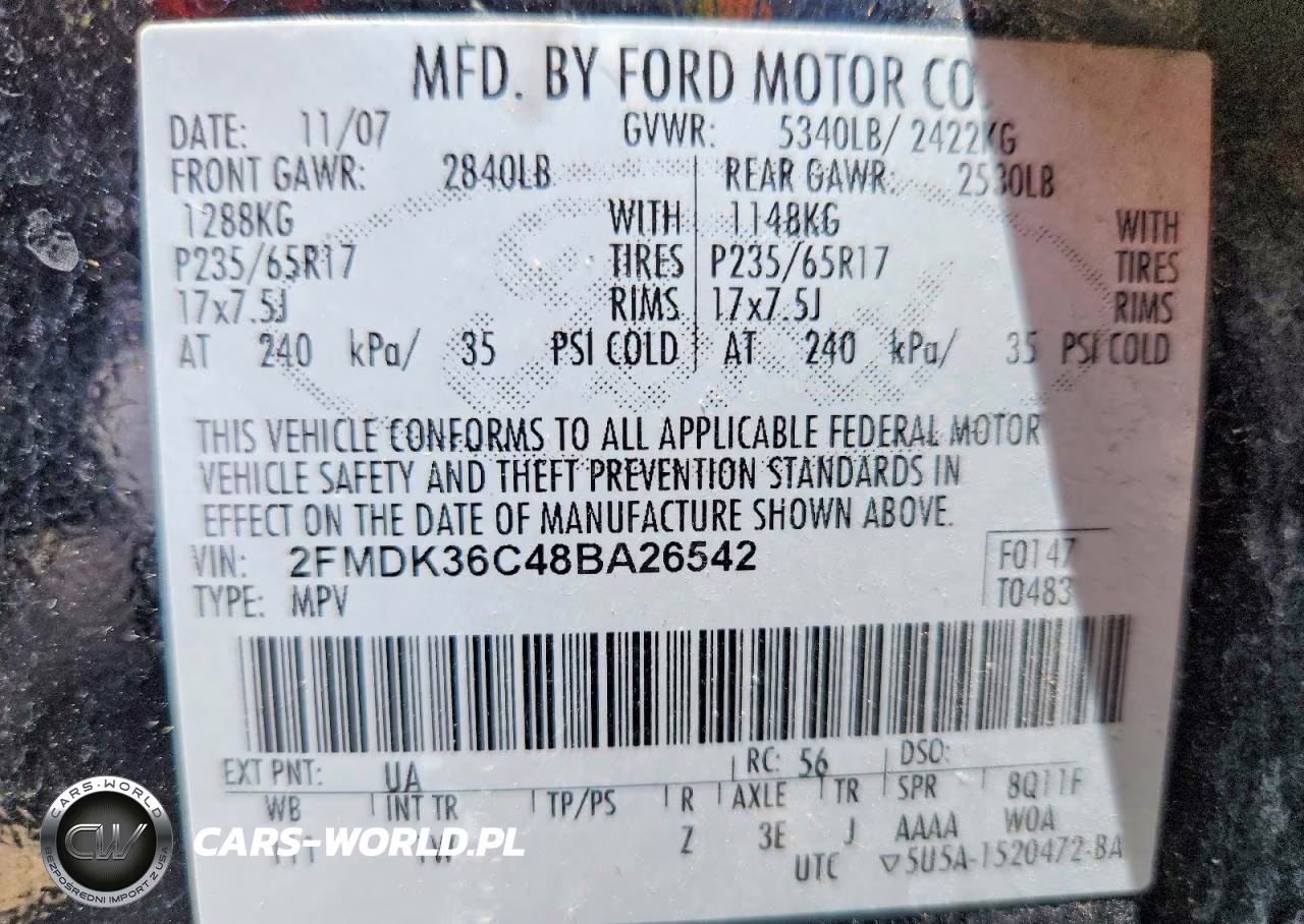 2008 Ford Edge Se VIN:2FMDK36C48BA26542 - 13