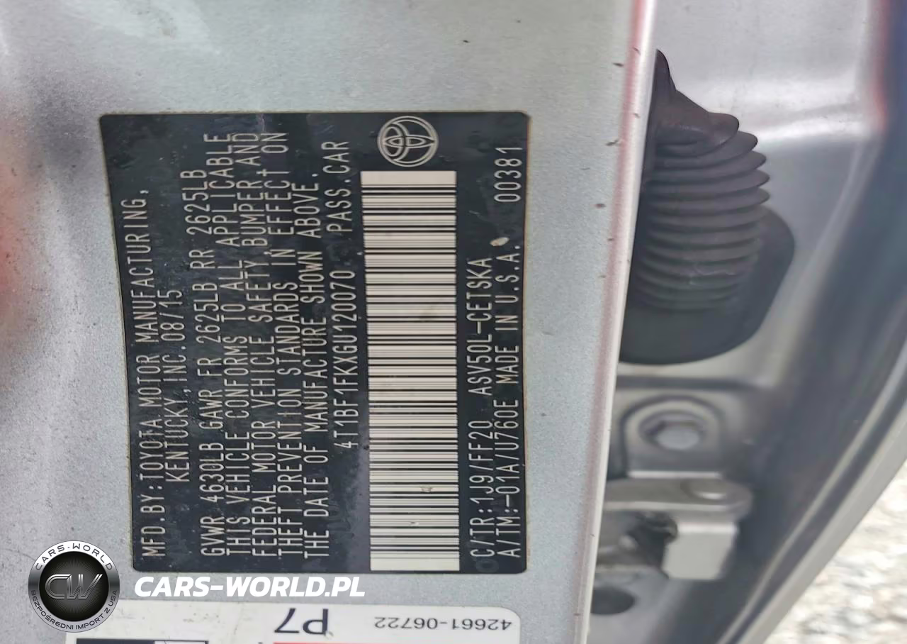 2016 Toyota Camry Se VIN:4T1BF1FKXGU120070 - 12