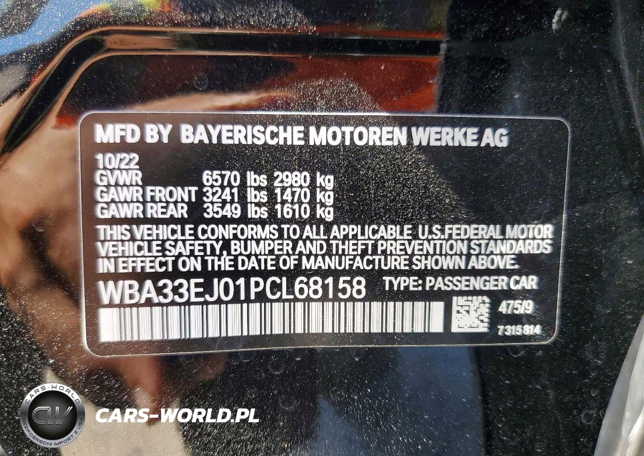 2023 BMW 760 Xi VIN:WBA33EJ01PCL68158 - 12