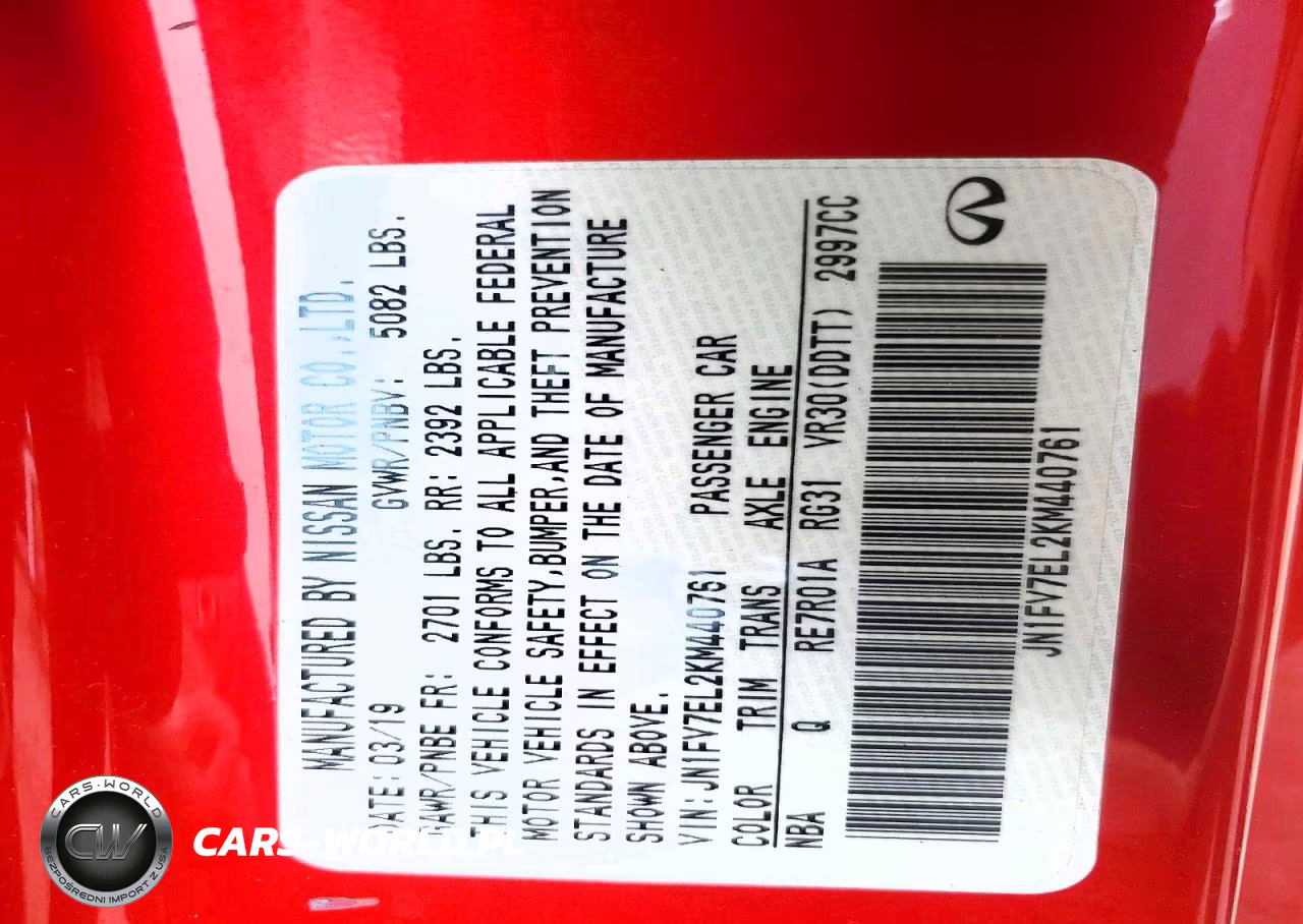 2019 Infiniti Q60 Red Sport 400 VIN:JN1FV7EL2KM440761 - 12