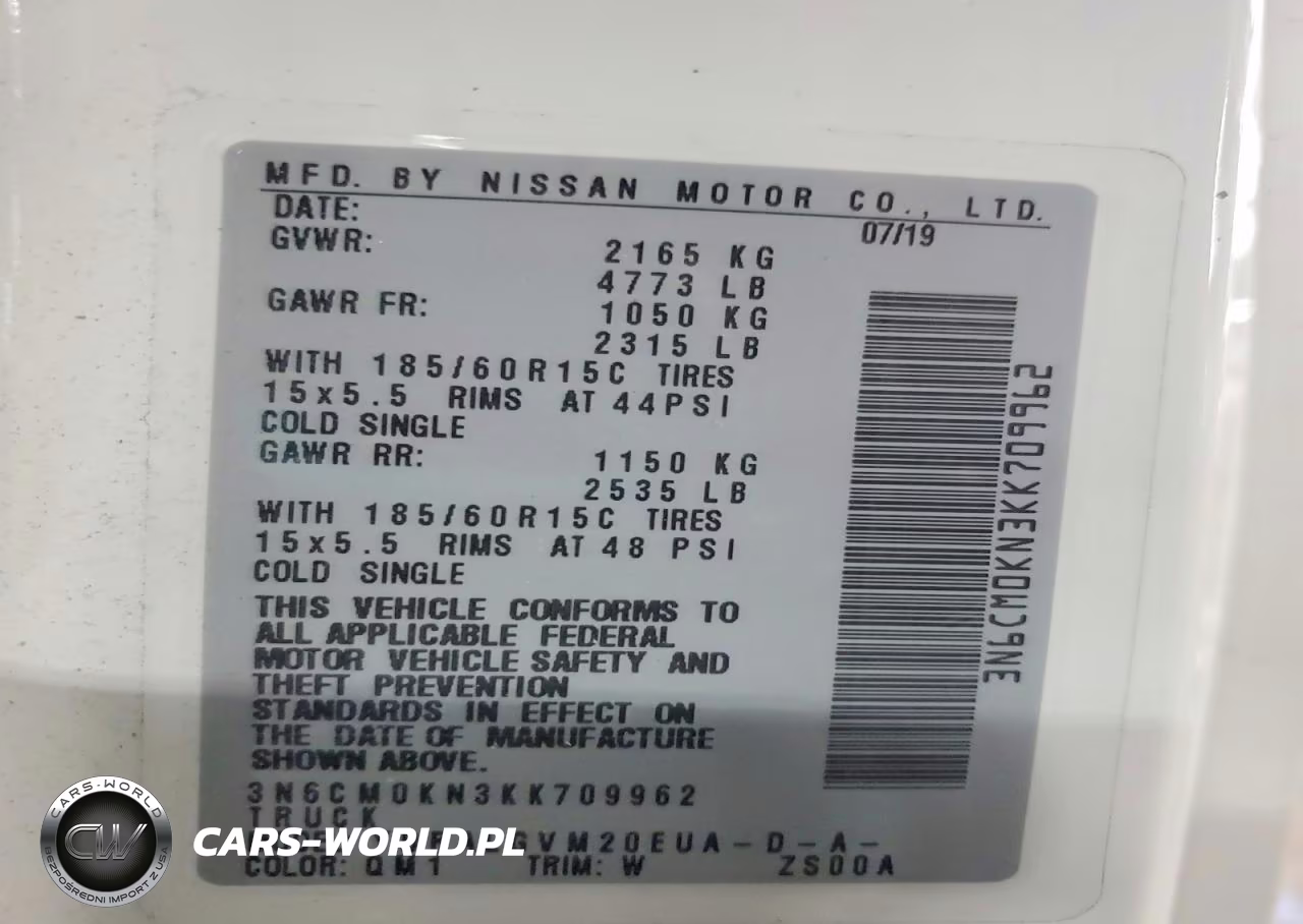 2019 Nissan Nv200 Utility - Service Van VIN:3N6CM0KN3KK709962 - 13