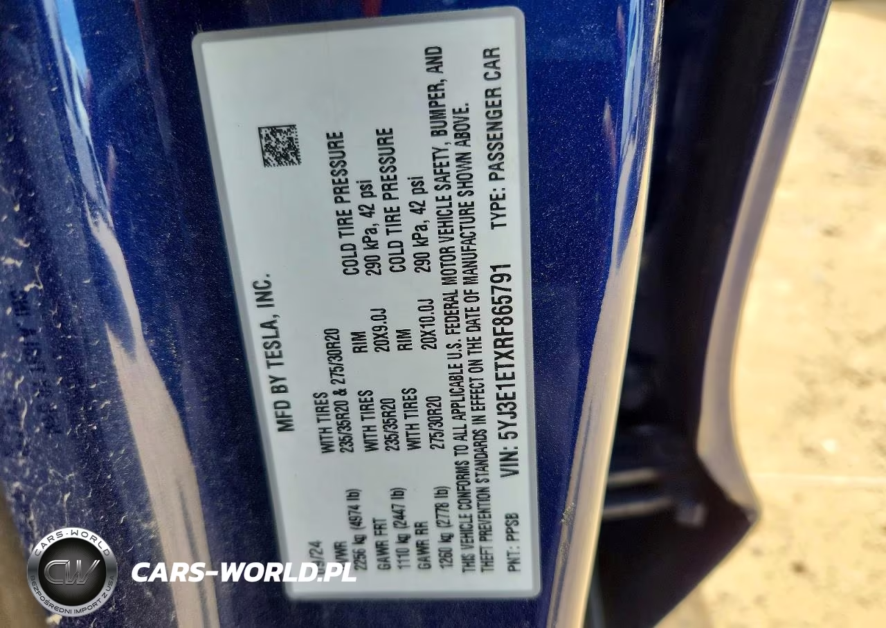 2024 Tesla Model 3 VIN:5YJ3E1ETXRF865791 - 13