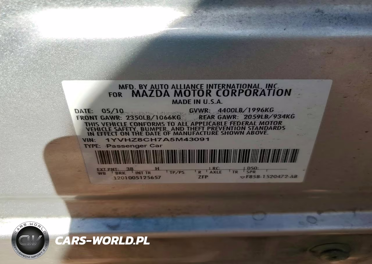 2010 Mazda 6 I VIN:1YVHZ8CH7A5M43091 - 13