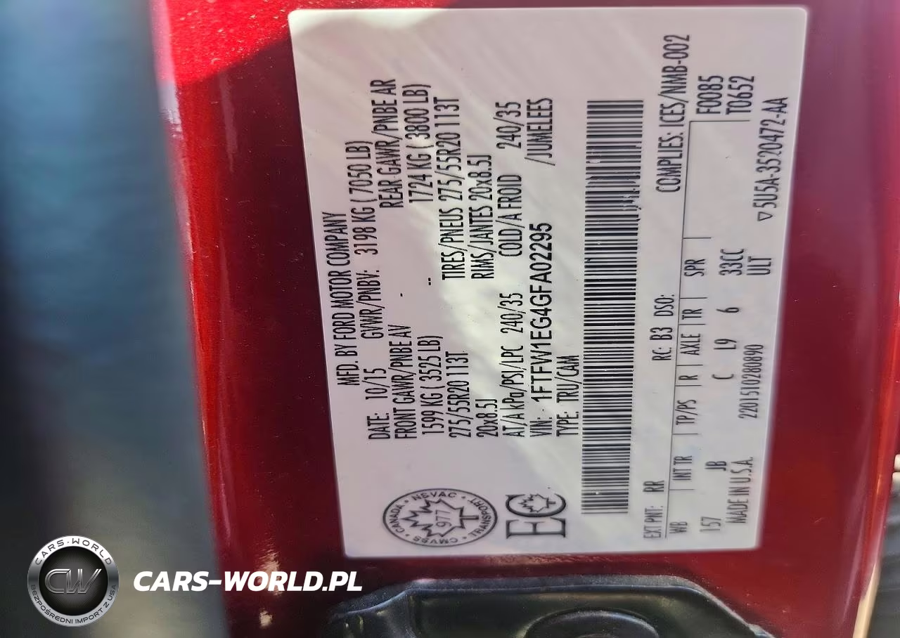 2016 Ford F150 Supercrew VIN:1FTFW1EG4GFA02295 - 12