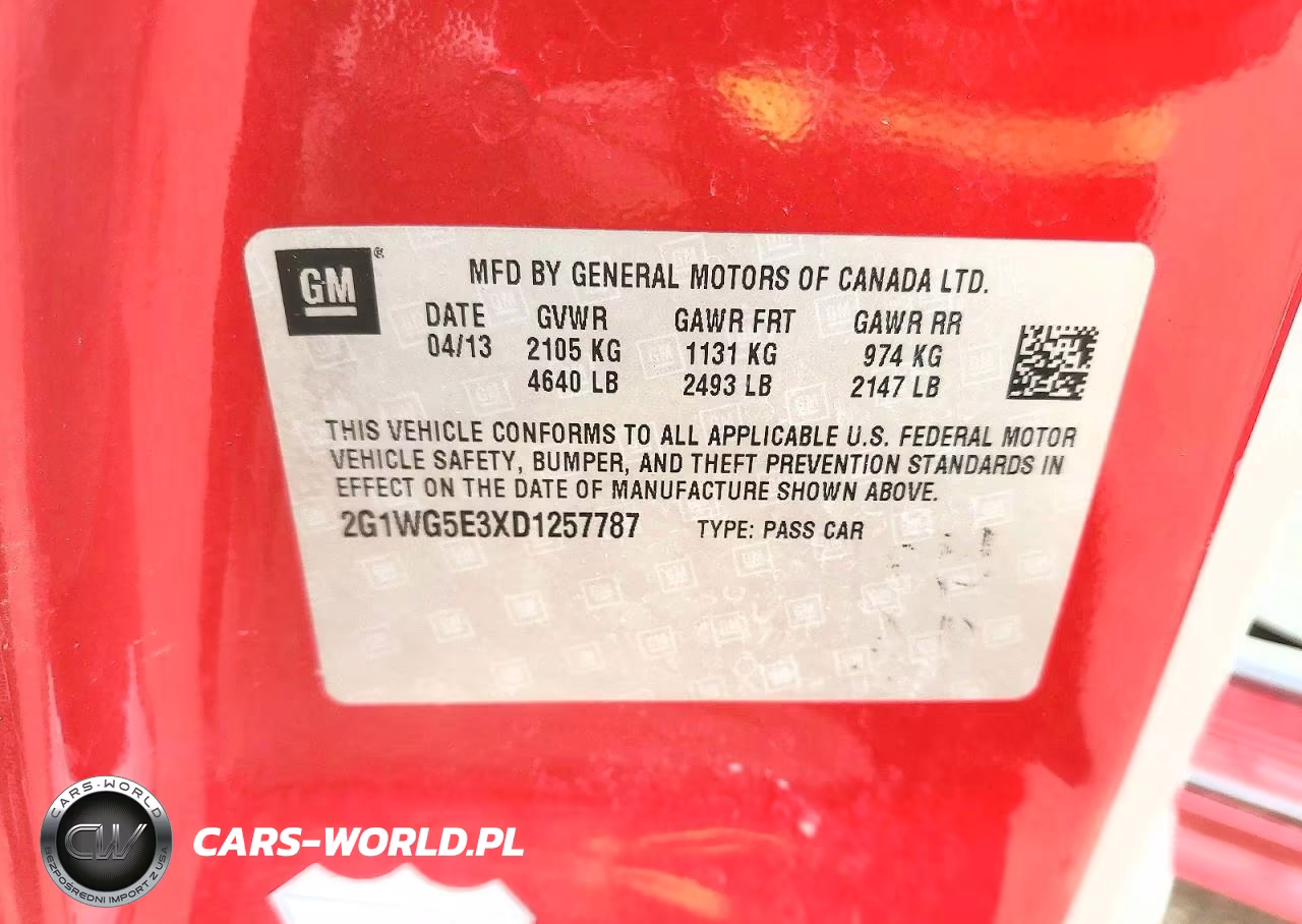 2013 Chevrolet Impala Lt VIN:2G1WG5E3XD1257787 - 12