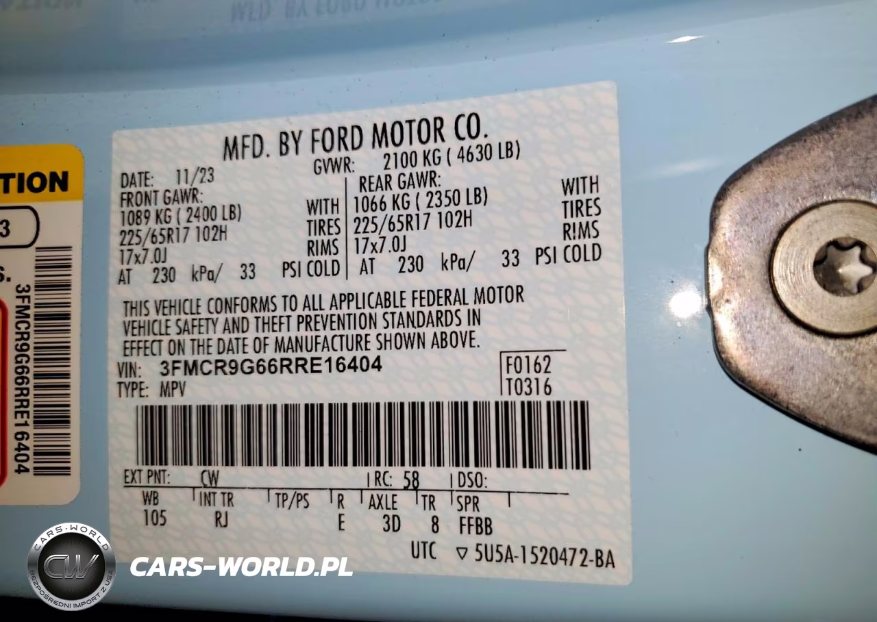 2024 Ford Bronco Sport Heritage VIN:3FMCR9G66RRE16404 - 14