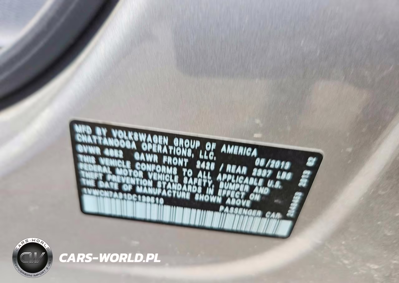 2013 Volkswagen Passat Sel VIN:1VWCN7A31DC139510 - 13