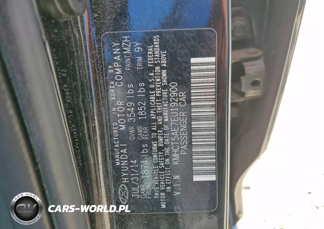 2014 Hyundai Accent Gs VIN:KMHCT5AE7EU192900 - 12