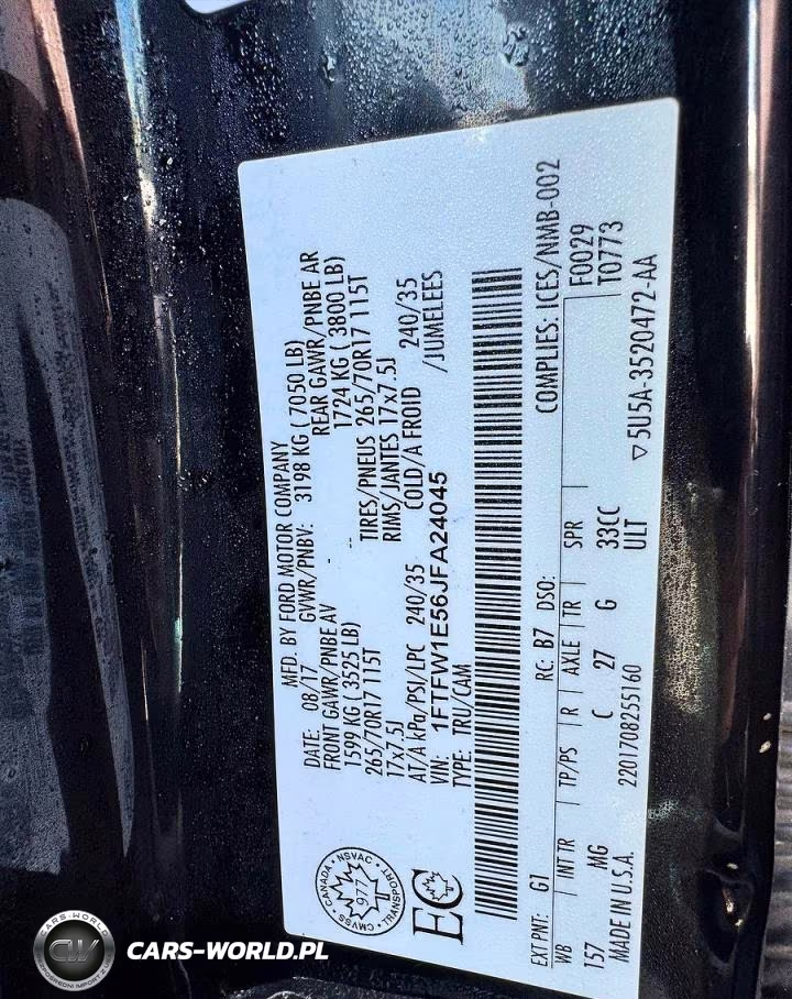 2018 Ford F150 Supercrew VIN:1FTFW1E56JFA24045 - 10